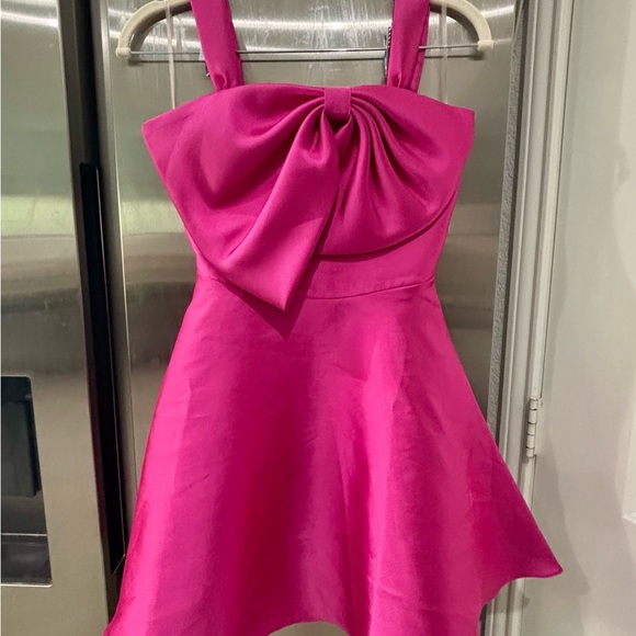 Rare Editions Fuchsia Kids Dress with Bow - Picture 1 of 1